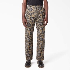 Dickies Men's Khaki Floral Chinos